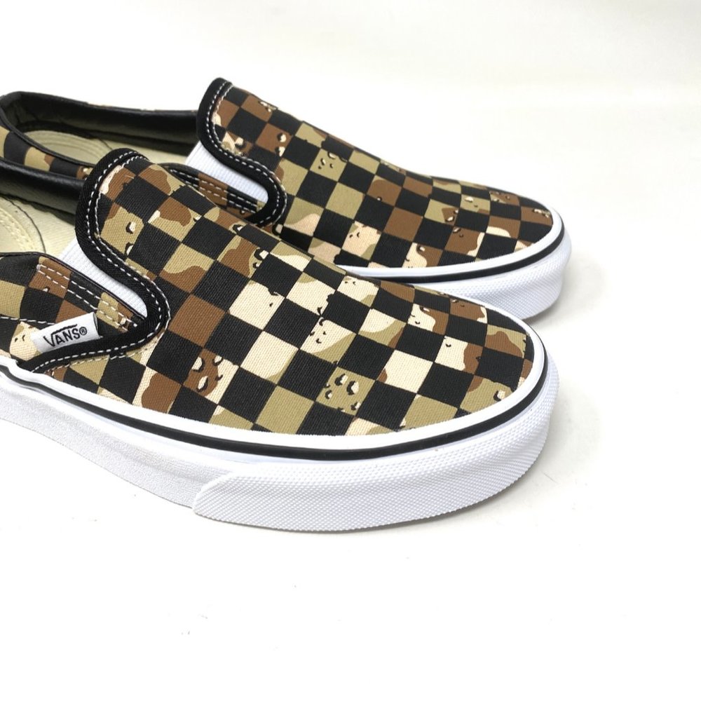 VANS Classic Slip On Men's Size Checkerboard Brown Canvas Slip On VN0A4BV3V4P - Picture 9 of 10